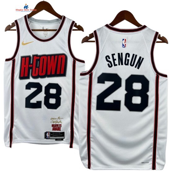 Acquista Maglia NBA Nike Houston Rockets 28# Alperen Sengun Bianco Città 2024-25