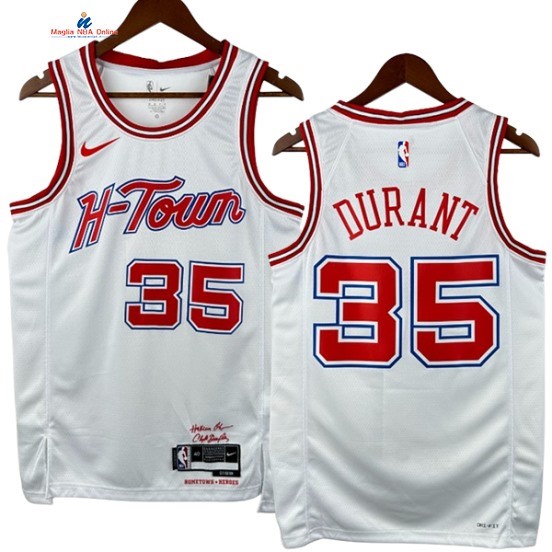 Acquista Maglia NBA Nike Houston Rockets 35# Kevin Durant Bianco Città 2023-24