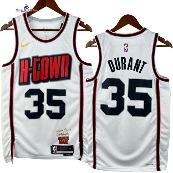 Acquista Maglia NBA Nike Houston Rockets 35# Kevin Durant Bianco Città 2024-25