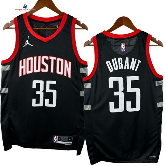 Acquista Maglia NBA Nike Houston Rockets 35# Kevin Durant Nero Statement 2024-25