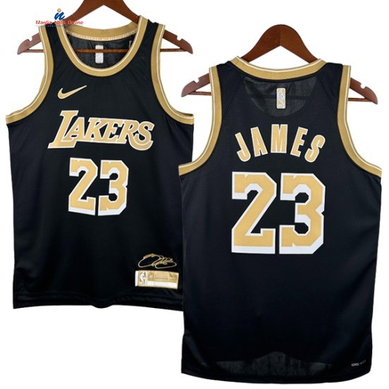Acquista Maglia NBA Nike Los Angeles Lakers 23# Lebron James Nero Honor 2024