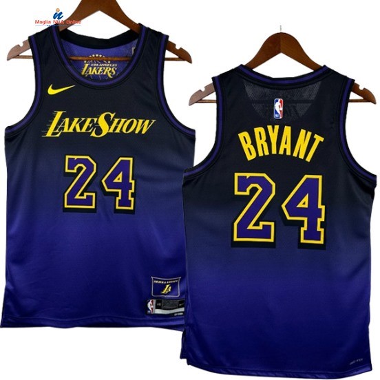 Acquista Maglia NBA Nike Los Angeles Lakers 24# Kobe Bryant Porpora Città 2024-25