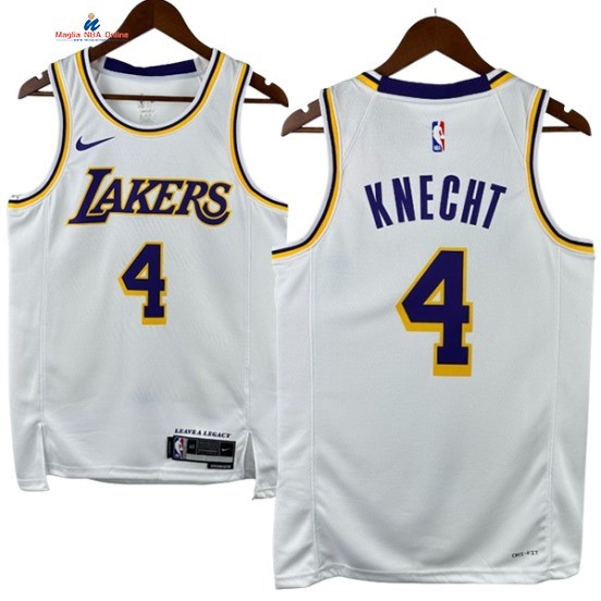 Acquista Maglia NBA Nike Los Angeles Lakers 4# Dalton Knecht Bianco Association 2024-25