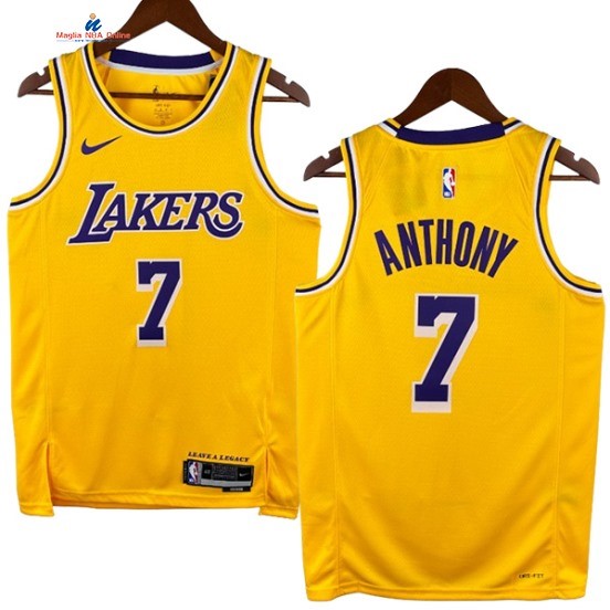 Acquista Maglia NBA Nike Los Angeles Lakers 7# Carmelo Anthony Giallo Città 2019 20