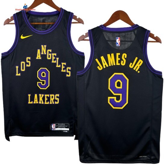 Acquista Maglia NBA Nike Los Angeles Lakers 9# Bronny James Jr. Porpora Città 2023-24
