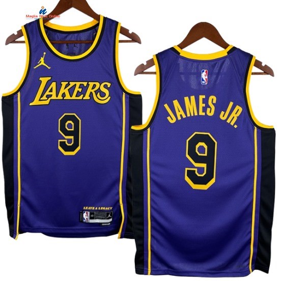 Acquista Maglia NBA Nike Los Angeles Lakers 9# Bronny James Jr. Porpora Statement 2024-25