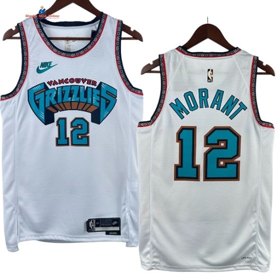 Acquista Maglia NBA Nike Memphis Grizzlies 12# Ja Morant Bianco Statement 2025