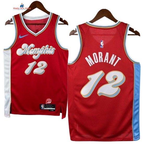 Acquista Maglia NBA Nike Memphis Grizzlies 12# Ja Morant Rosso Città 2025
