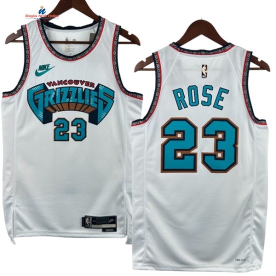 Acquista Maglia NBA Nike Memphis Grizzlies 23# Derrick Rose Bianco Statement 2025