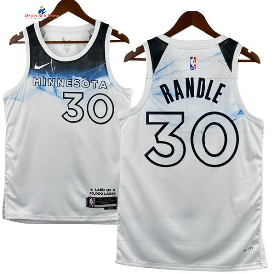 Acquista Maglia NBA Nike Minnesota Timberwolves 30# Julius Randle Bianco Città 2025