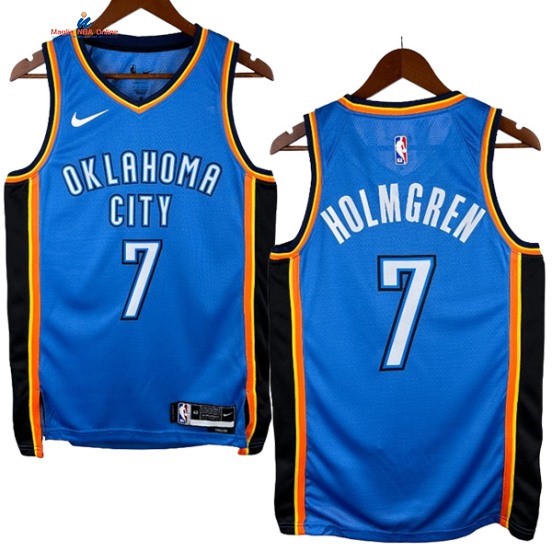 Acquista Maglia NBA Nike Oklahoma City Thunder 7# Chet Holmgren Blu Icon 2024-25