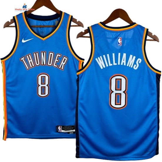 Acquista Maglia NBA Nike Oklahoma City Thunder 8# Kemba Walker Blu Icon 2024-25