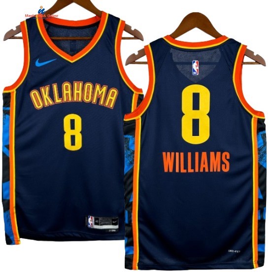 Acquista Maglia NBA Nike Oklahoma City Thunder 8# Kemba Walker Marino Città 2025