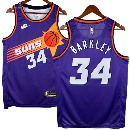 Acquista Maglia NBA Nike Phoenix Suns 34# Charles Barkley Porpora Classics 2022-23