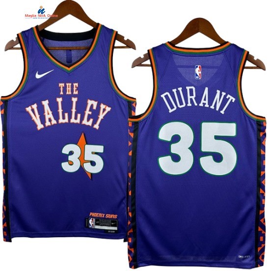 Acquista Maglia NBA Nike Phoenix Suns 35# Kevin Durant Porpora Città 2025