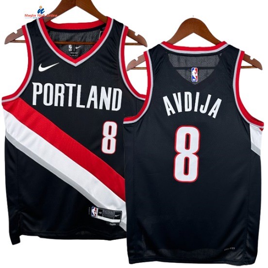 Acquista Maglia NBA Nike Portland Trail Blazers 8# Deni Avdija Nero Icon2024-25