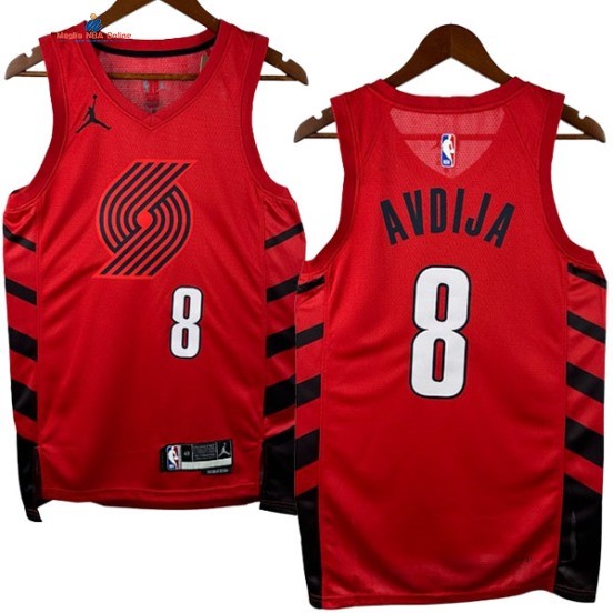 Acquista Maglia NBA Nike Portland Trail Blazers 8# Deni Avdija Rosso Statement 2024-25