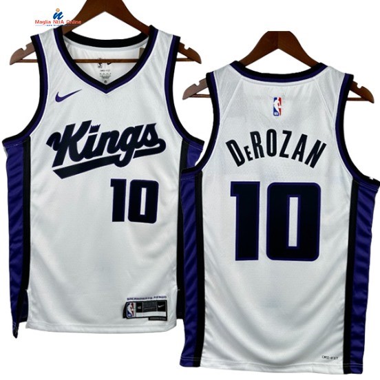 Acquista Maglia NBA Nike Sacramento Kings 10# DeMar DeRozan Bianco Association 2024-25