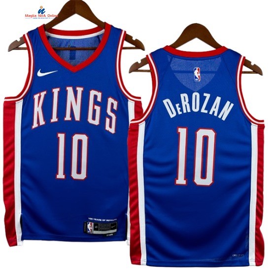 Acquista Maglia NBA Nike Sacramento Kings 10# DeMar DeRozan Blu Città 2025