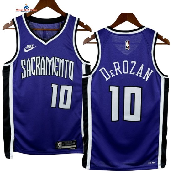 Acquista Maglia NBA Nike Sacramento Kings 10# DeMar DeRozan Porpora Classics 2024-25