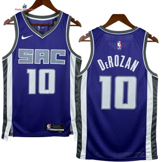 Acquista Maglia NBA Nike Sacramento Kings 10# DeMar DeRozan Porpora Statement 2023-24