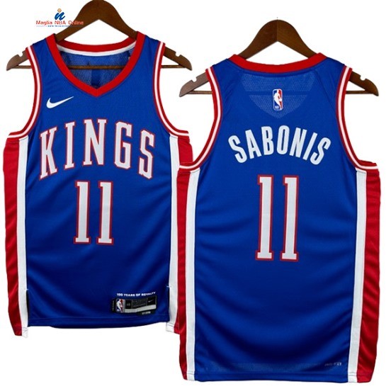 Acquista Maglia NBA Nike Sacramento Kings 11# Domantas Sabonis Blu Città 2025