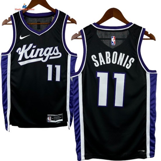 Acquista Maglia NBA Nike Sacramento Kings 11# Domantas Sabonis Nero Icon 2024-25
