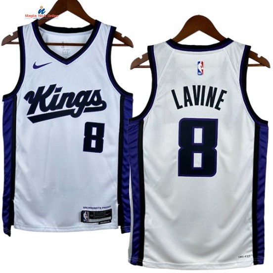 Acquista Maglia NBA Nike Sacramento Kings 8# Zach Lavine Bianco Association 2024-25