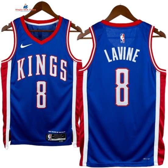 Acquista Maglia NBA Nike Sacramento Kings 8# Zach Lavine Blu Città 2025