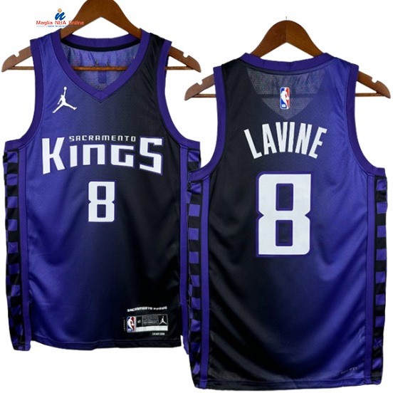 Acquista Maglia NBA Nike Sacramento Kings 8# Zach Lavine Porpora Statement 2024-25