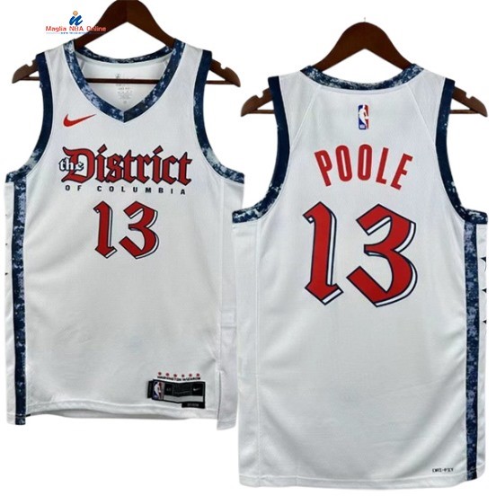 Acquista Maglia NBA Nike Washington Wizards 13# Jordan Poole Bianco Città 2025