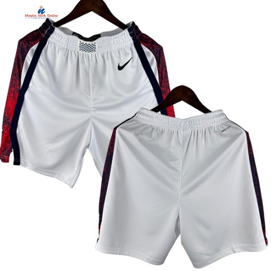 Acquista Pantaloni NBA 2024 USA Bianco