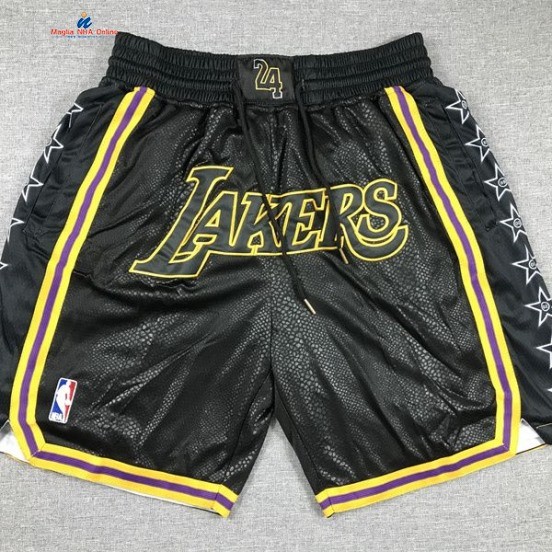 Acquista Pantaloni NBA Los Angeles Lakers Nero Mamba