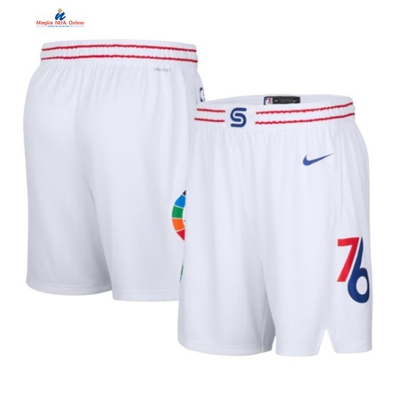 Acquista Pantaloni NBA Philadelphia 76ers Bianco Città 2025