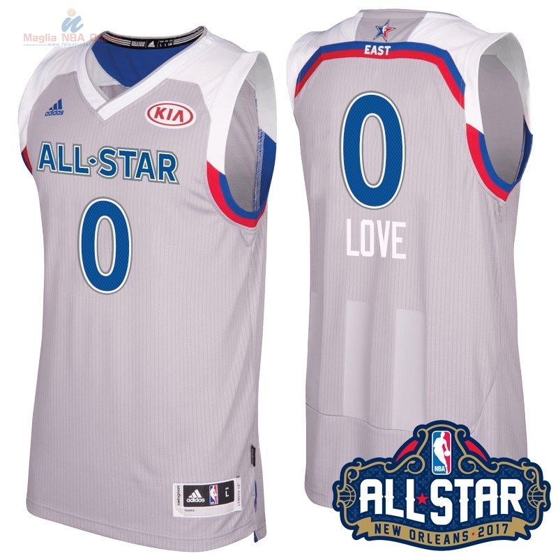 Acquista Maglia NBA 2017 All Star #0 kevin love Gray