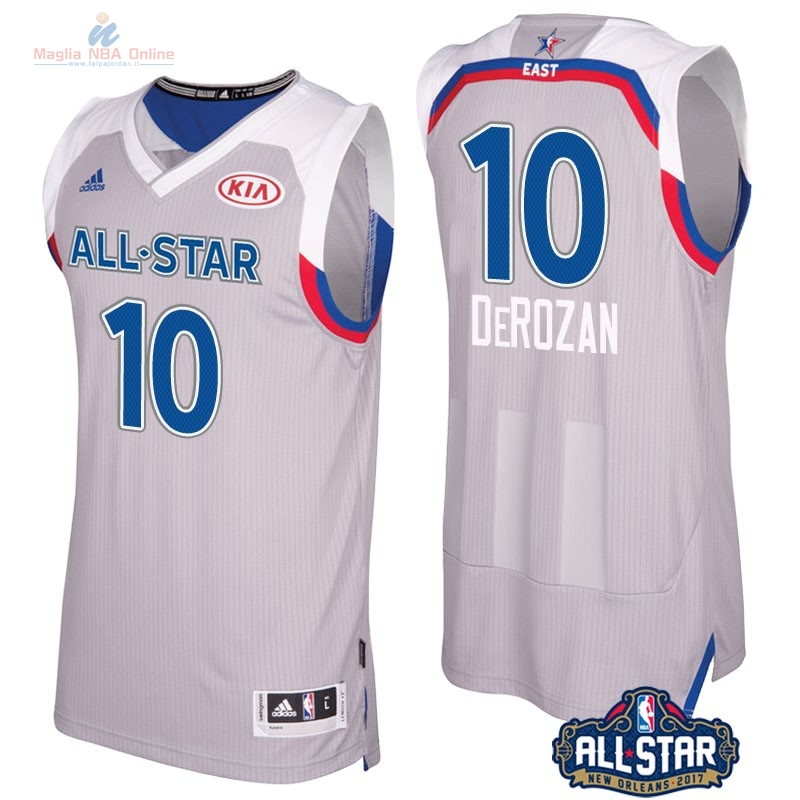 Acquista Maglia NBA 2017 All Star #10 Demar Derozan Gray