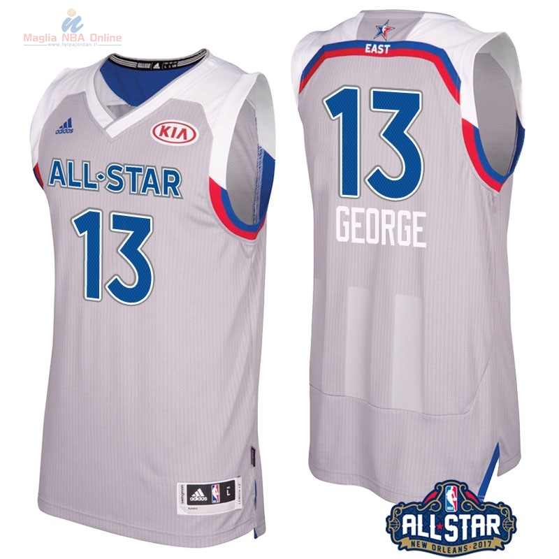 Acquista Maglia NBA 2017 All Star #13 Paul George Gray