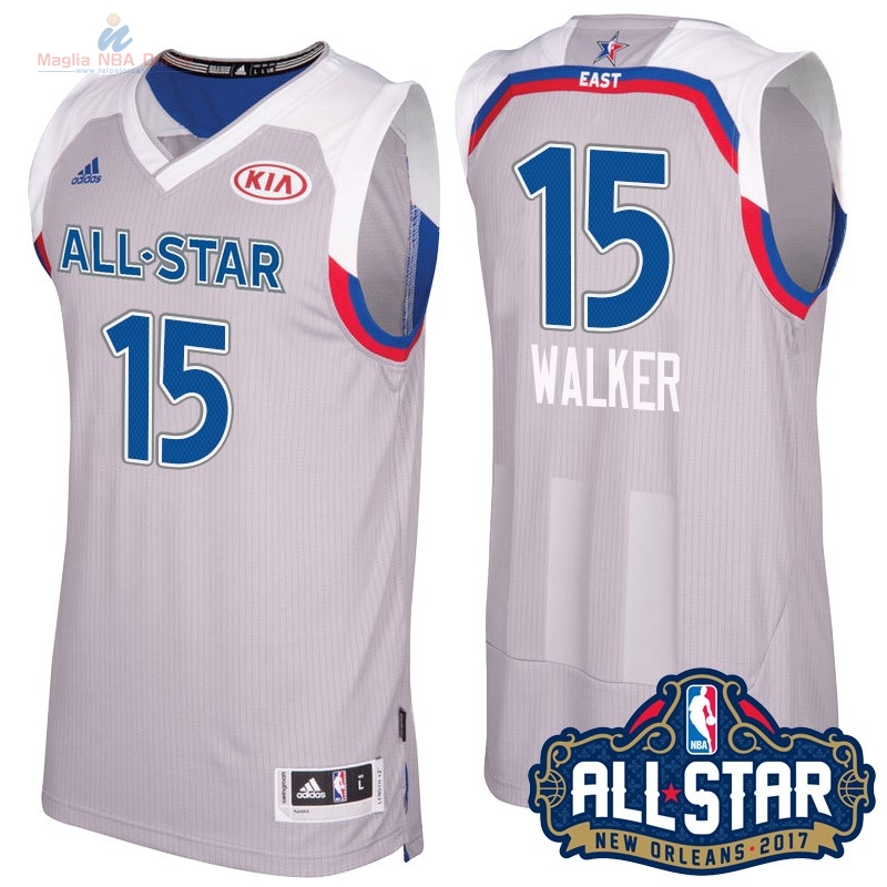 Acquista Maglia NBA 2017 All Star #15 kemba Walker Gray