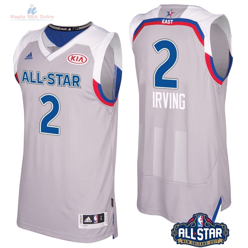 Acquista Maglia NBA 2017 All Star #2 kyrie Irving Gray