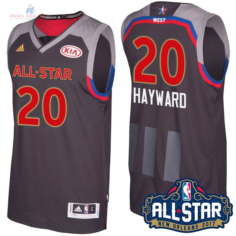 Acquista Maglia NBA 2017 All Star #20 Gordon Hayward Carbone