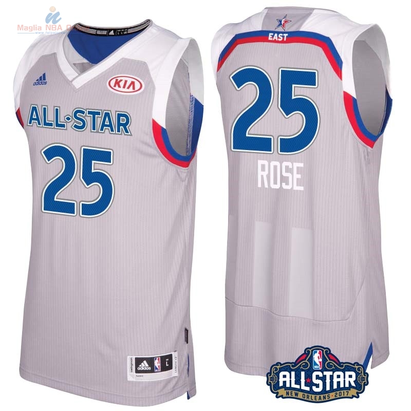 Acquista Maglia NBA 2017 All Star #25 Derrick Rose Gray