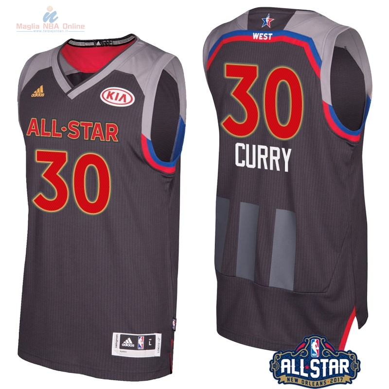 Acquista Maglia NBA 2017 All Star #30 Stephen Curry Carbone