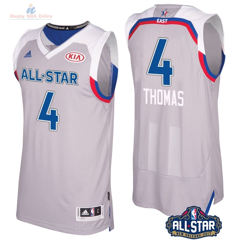 Acquista Maglia NBA 2017 All Star #4 Isaiah Thomas Gray