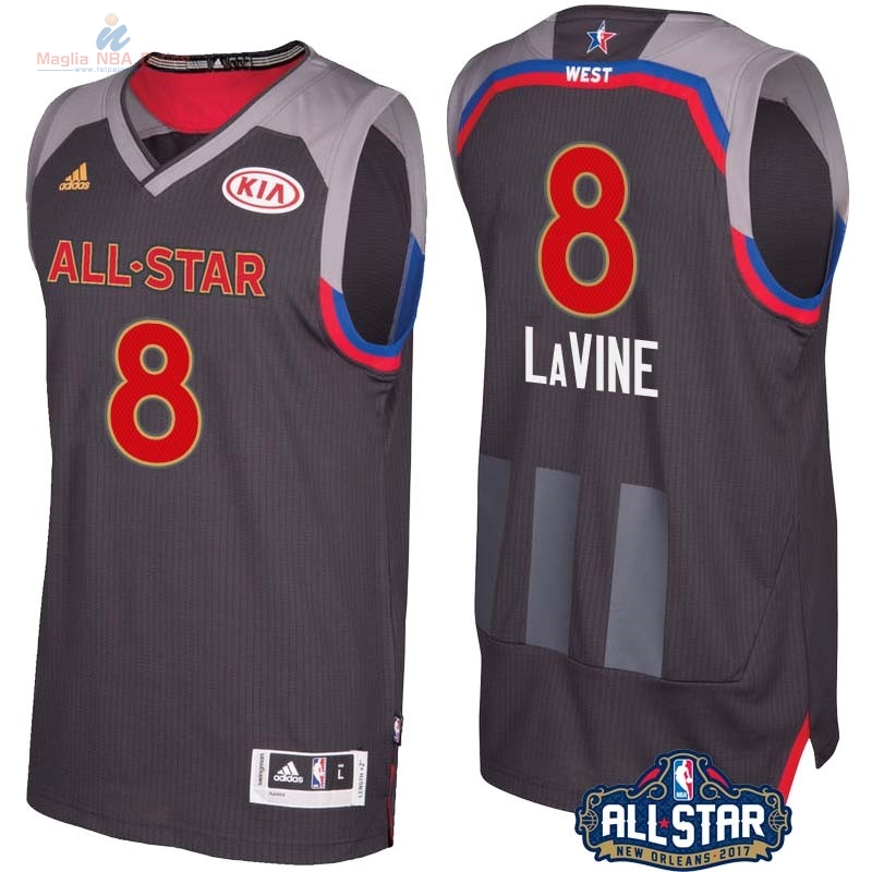 Acquista Maglia NBA 2017 All Star #8 Zach Lavine Carbone