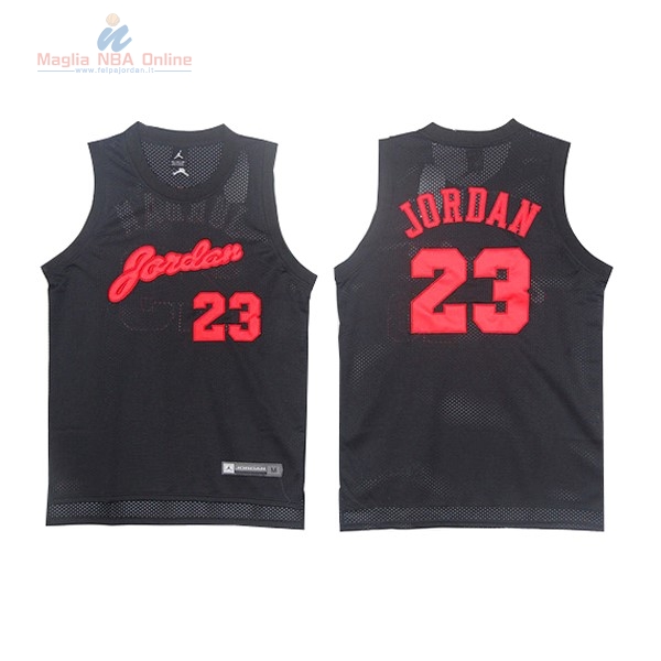 Acquista Maglia NBA Chicago Bulls #23 Michael Jordan Nero Della Maglia