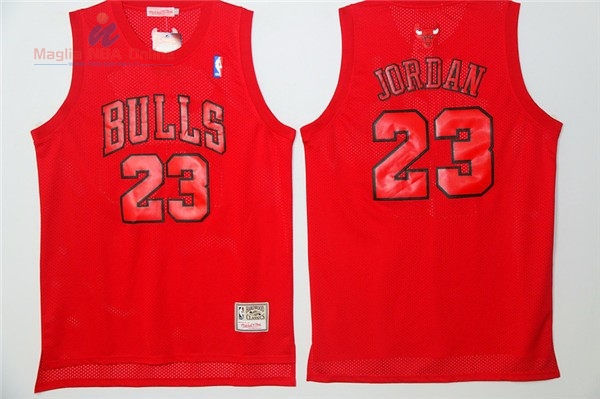 Acquista Maglia NBA Chicago Bulls #23 Michael Jordan Rosso Della Maglia