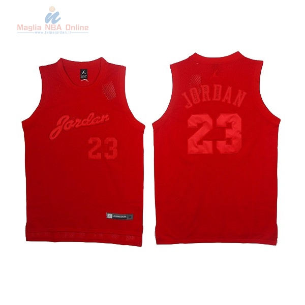 Acquista Maglia NBA Chicago Bulls #23 Michael Jordan Rosso Profundo Della Maglia