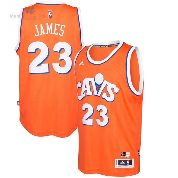 Acquista Maglia NBA Cleveland Cavaliers #23 LeBron James Arancia