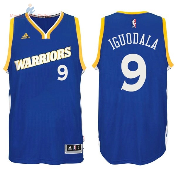 Acquista Maglia NBA Golden State Warriors #9 Andre Iguodala 2016-2017 Blu