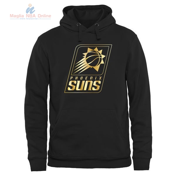 Acquista Felpe Con Cappuccio NBA Phoenix Suns Nero Oro